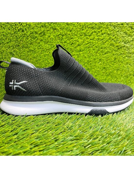 Kuru Atom Mens Size 8 Black White Gray Athletic Walking Slip On Shoes Sneakers main image 9